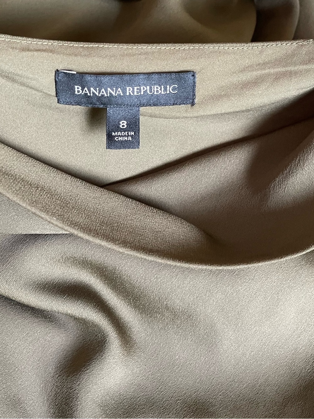 Banana Republic Olive Green Maxi Slip Dress Size 8 - Picture 4 of 5